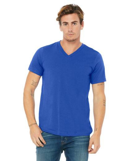 Unisex Jersey Short Sleeve V Neck T-Shirt - Image 2